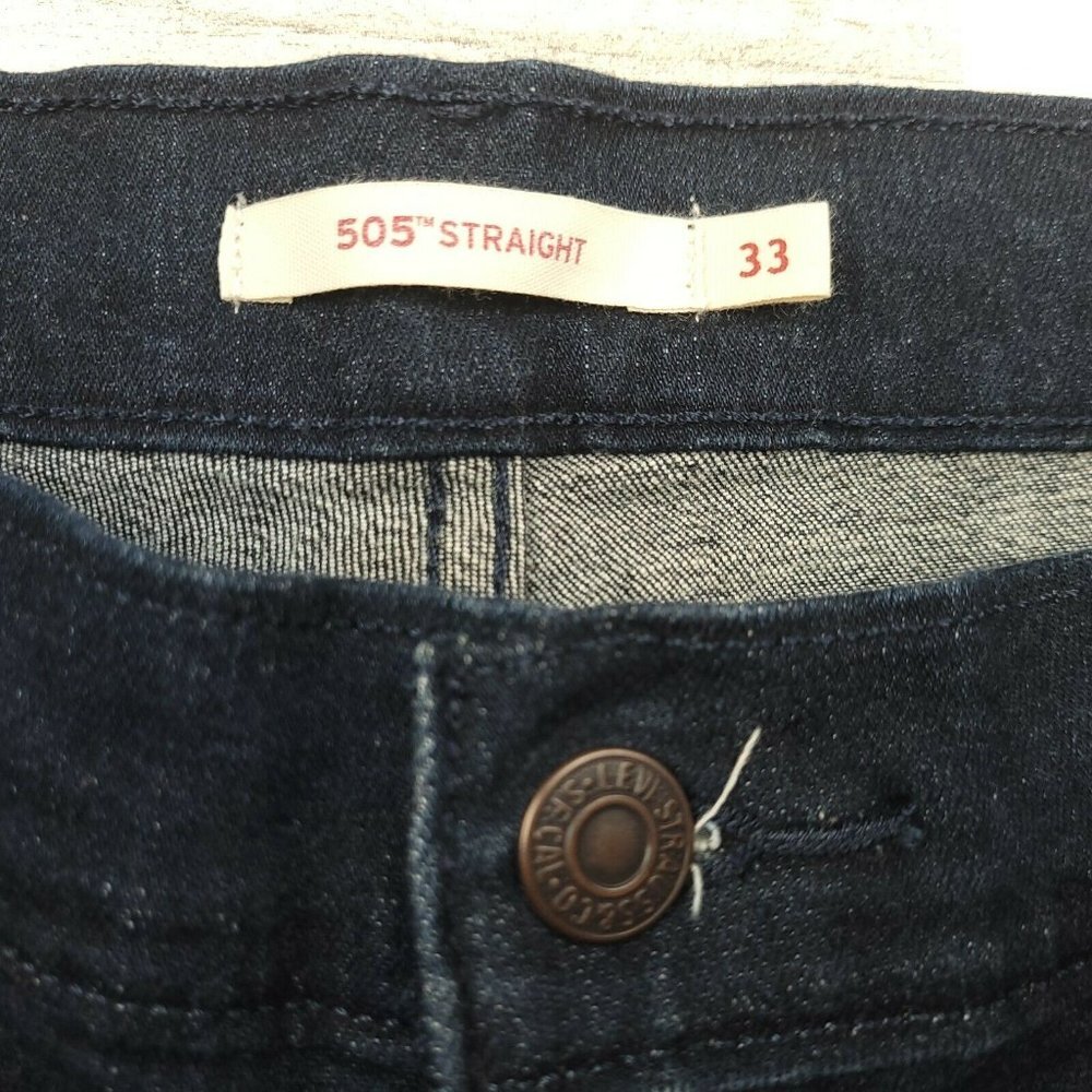 Levi's 505 Womens Straight Leg Denim Jeans Mid Rise Size 33 (34x32) EUC - Picture 5 of 11